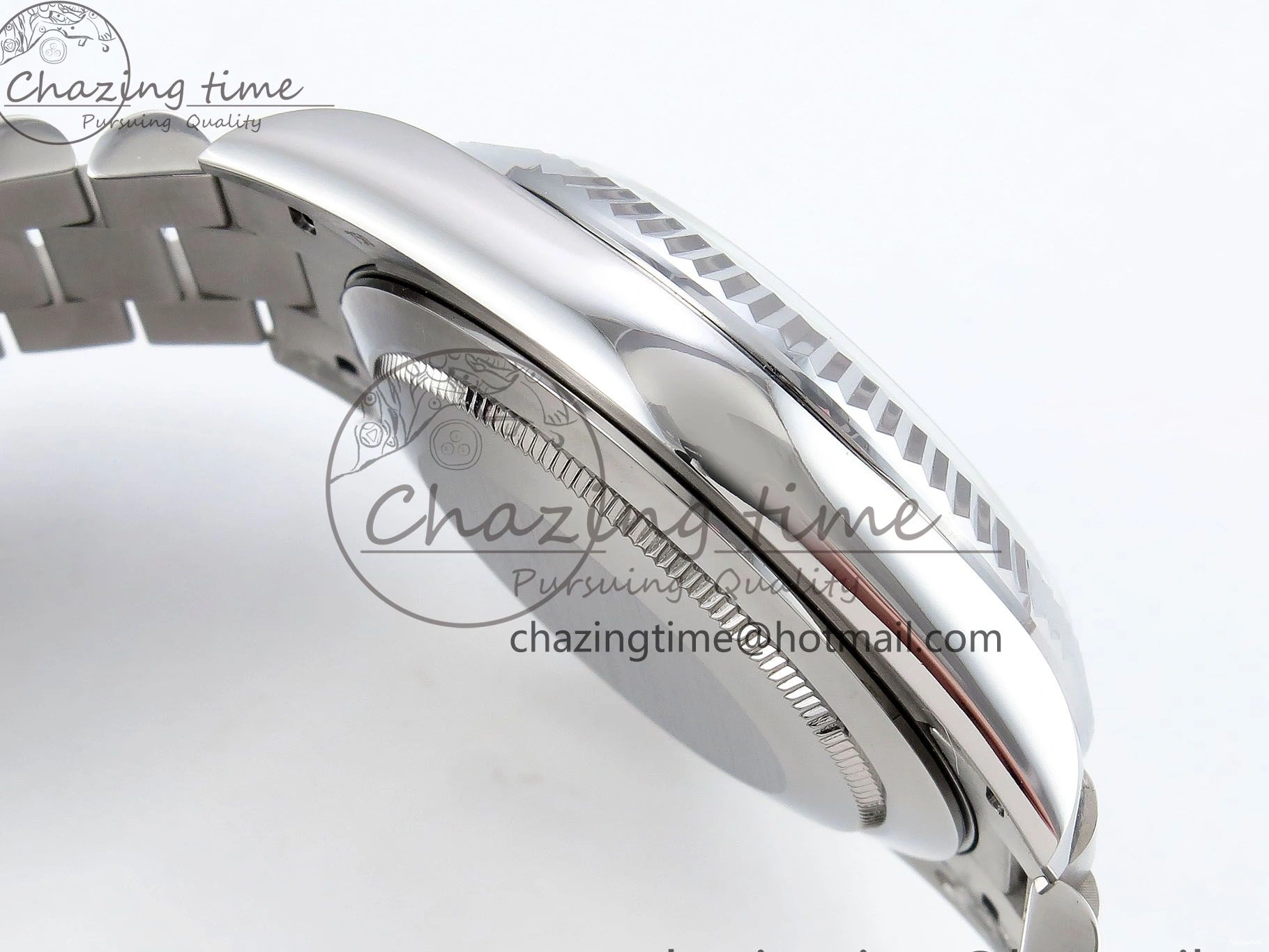 Weight) DayDate Ice JDF Steel 40 904L on SS VR3255 Bracelet Textured Blue President V3 (Gain Dial 0114